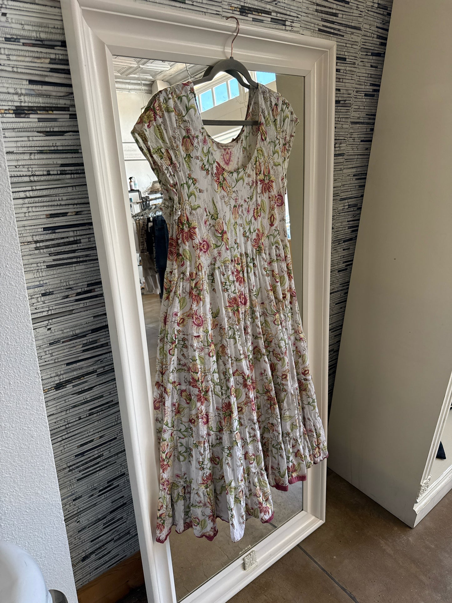 Soft Surroundings Size PL Cream/multi Dress