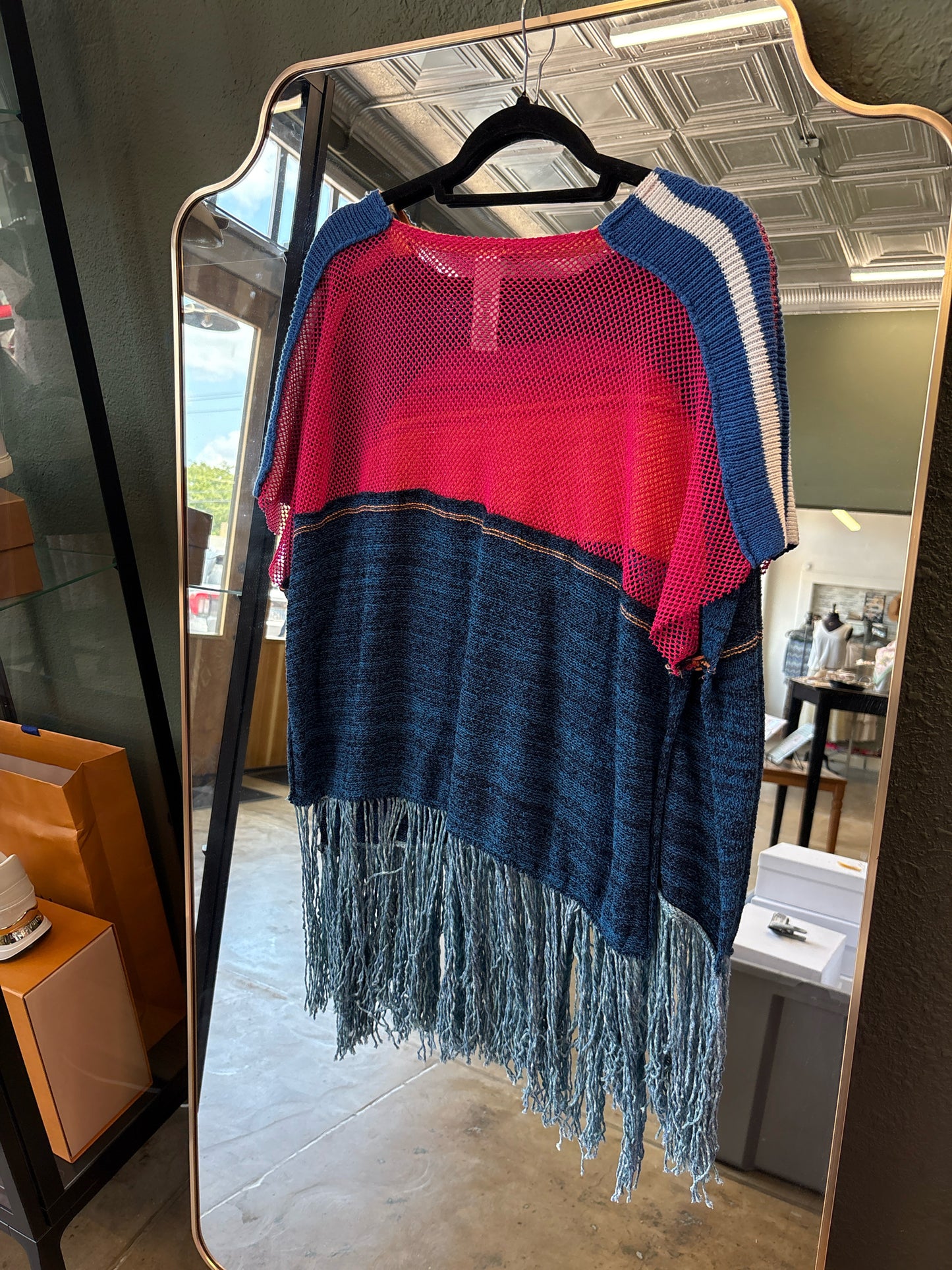 free people Size XS blue multi Poncho/Cape