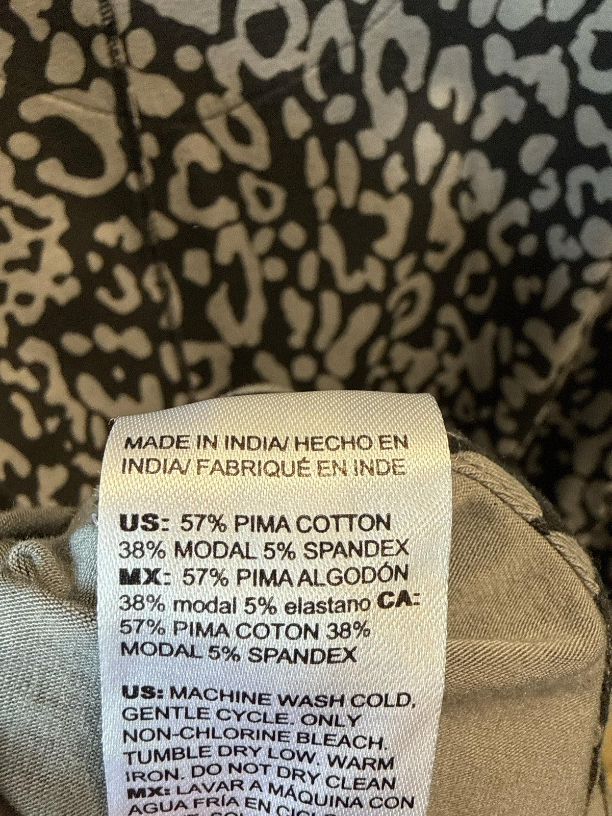 CHICO'S Size M Black/Gray Dress