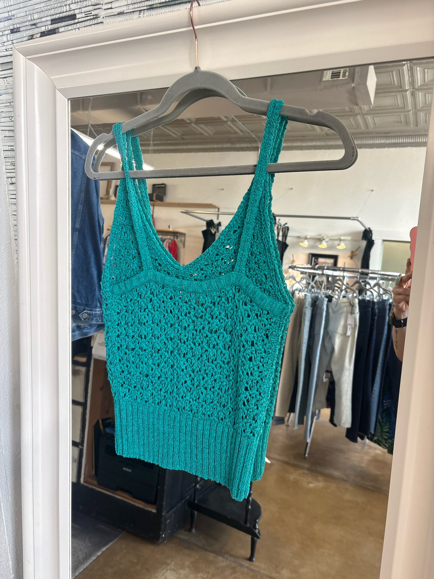 J. CREW Size S Turquoise Top
