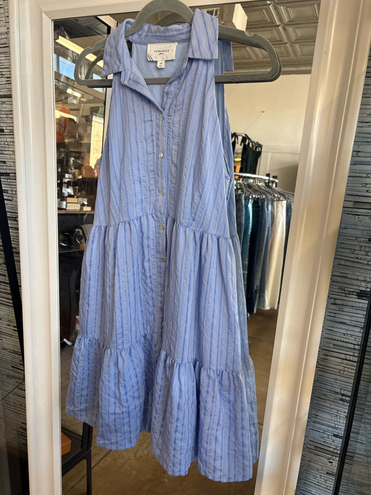 Pomander Place Size XS Light Wash Sleeveless Dress