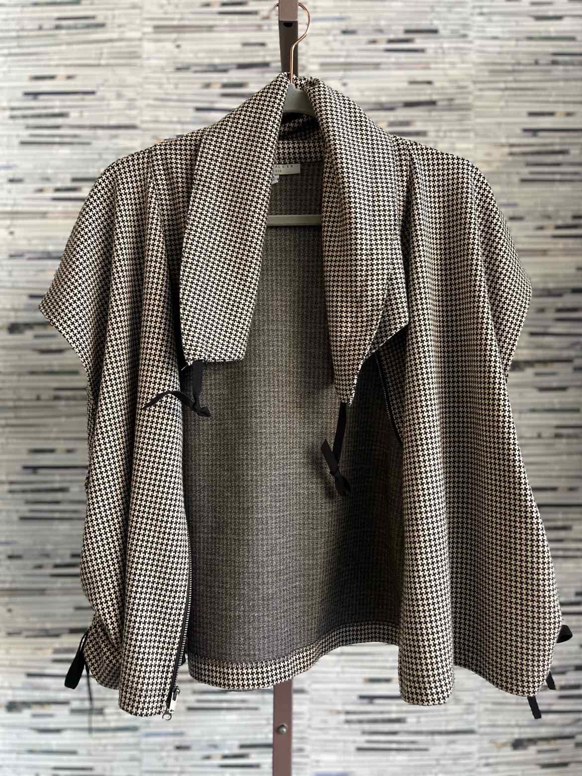 Bryn Walker Size M Tan/Black Houndstooth Jacket