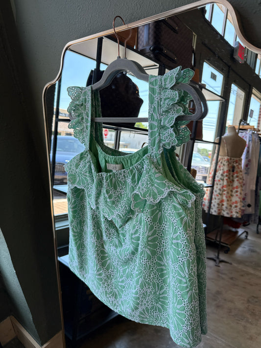 LOFT Size L Green Top