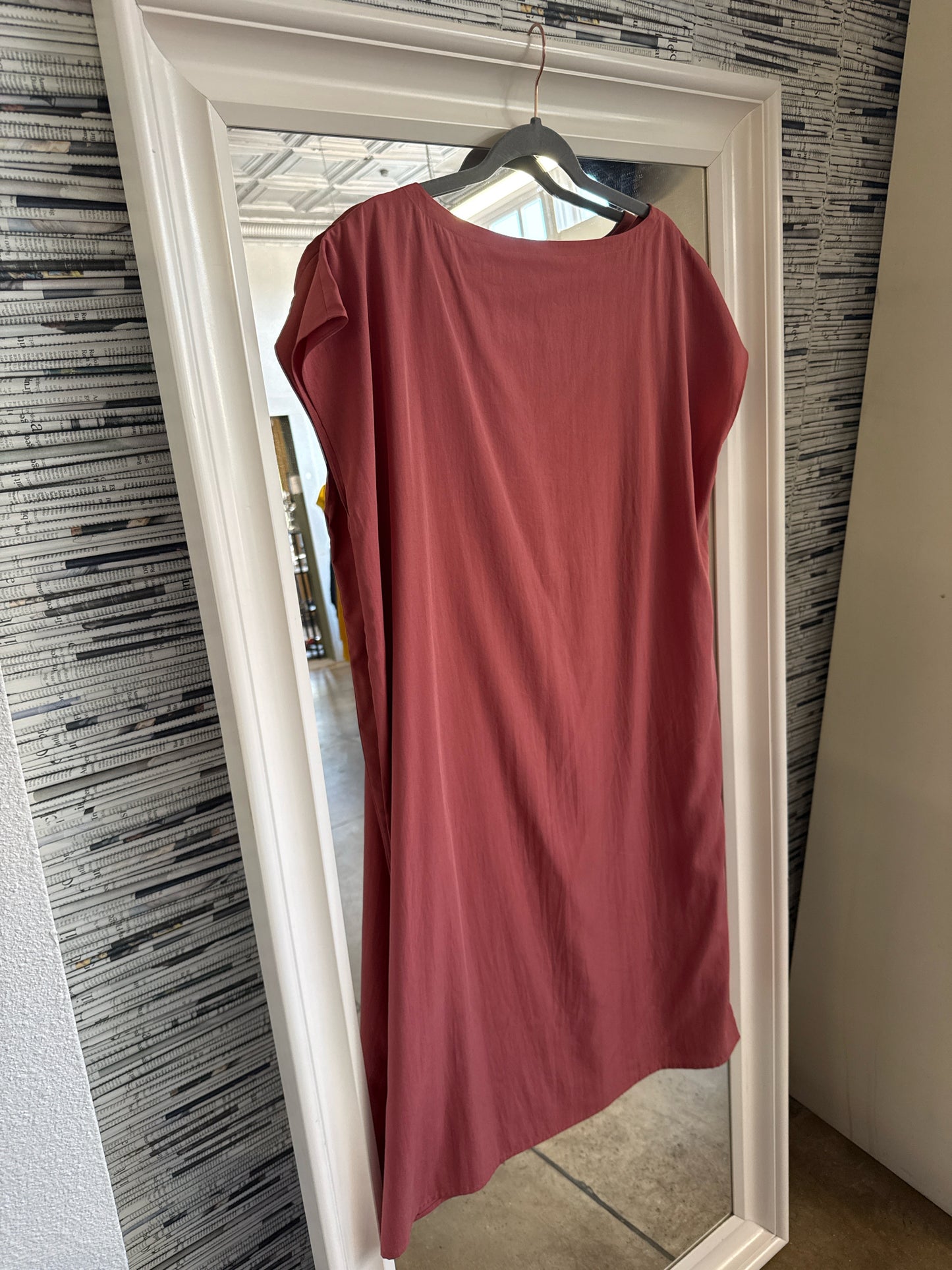 EILEEN FISHER Size L Salmon Dress