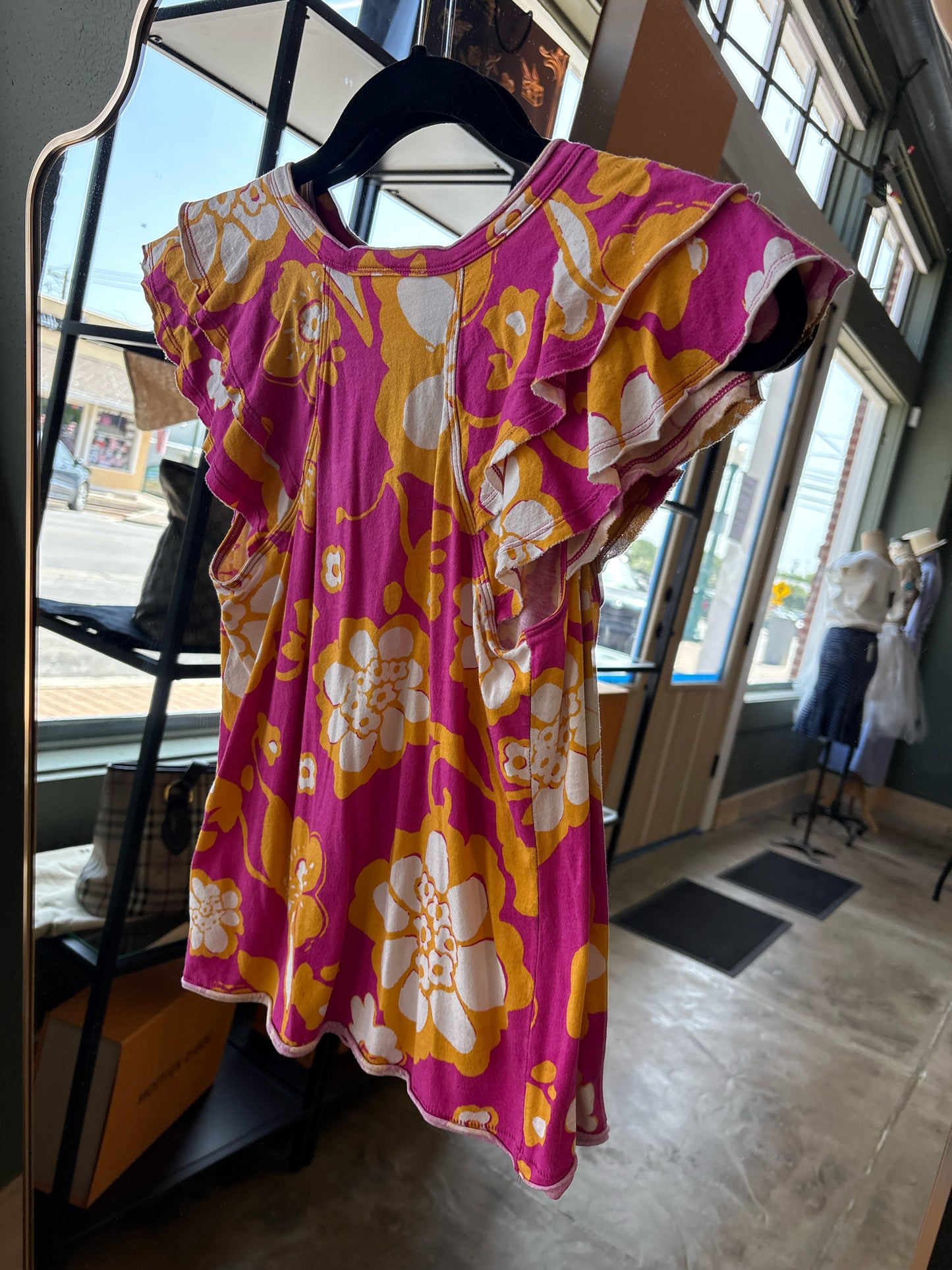 Maeve Size XXS Pink/Yellow Top
