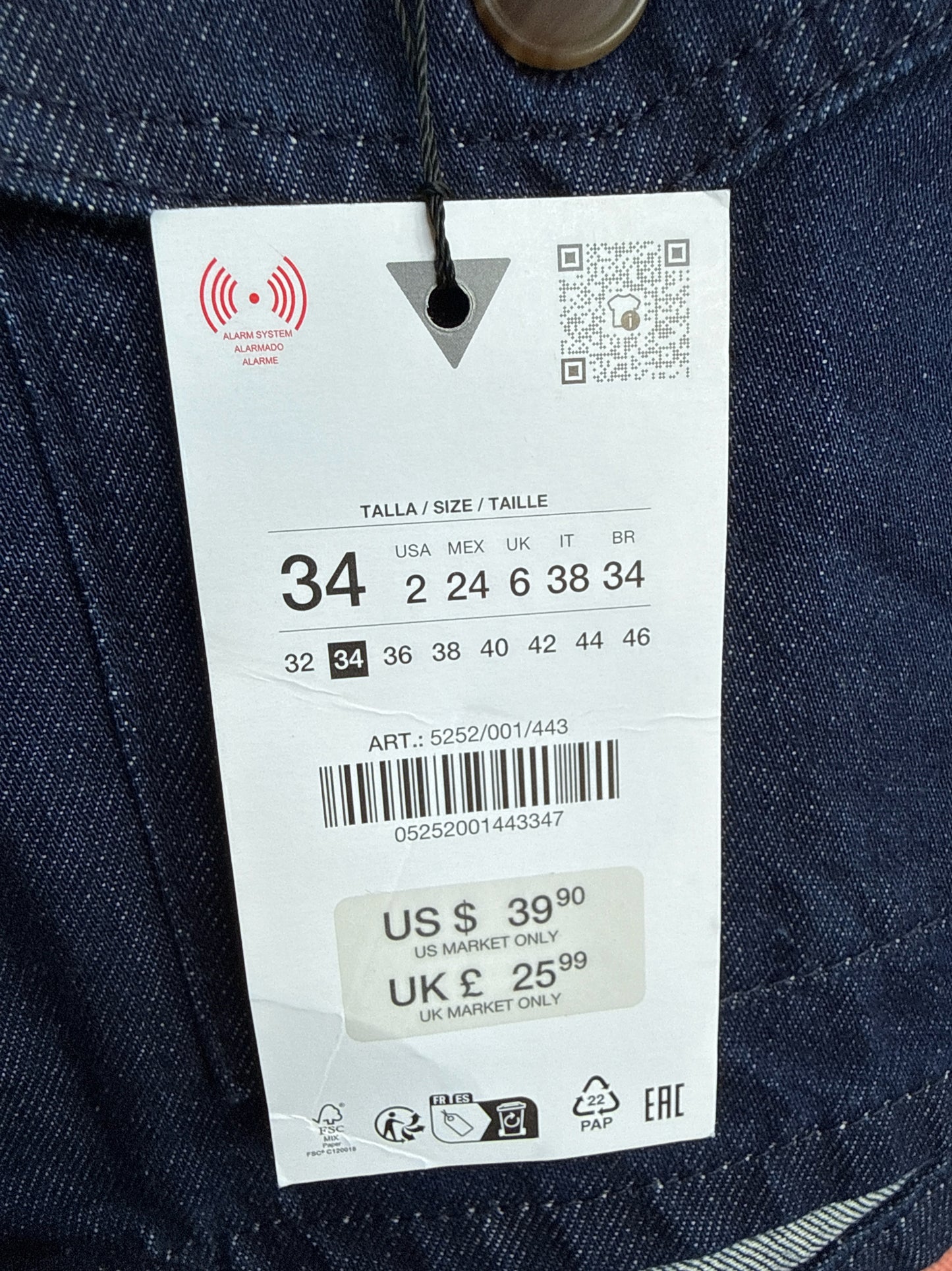 ZARA Size 2 Denim Shorts
