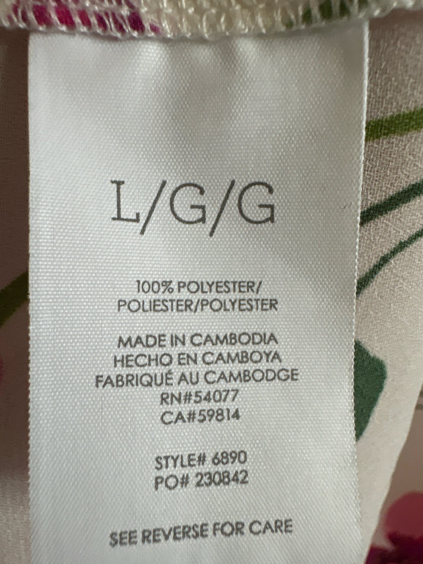 Cabi Size L cream + multi Top