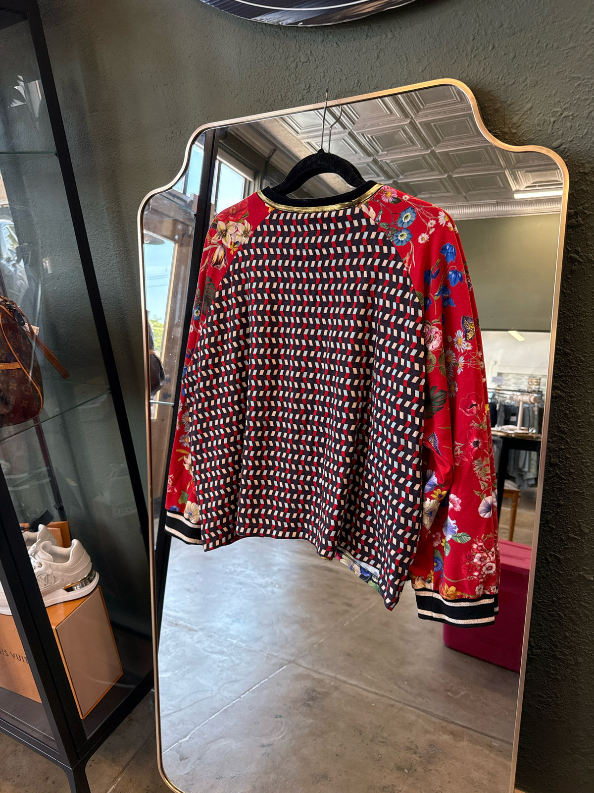 Johnny Was Size S Red/Gray Sweatshirt/Hoodie