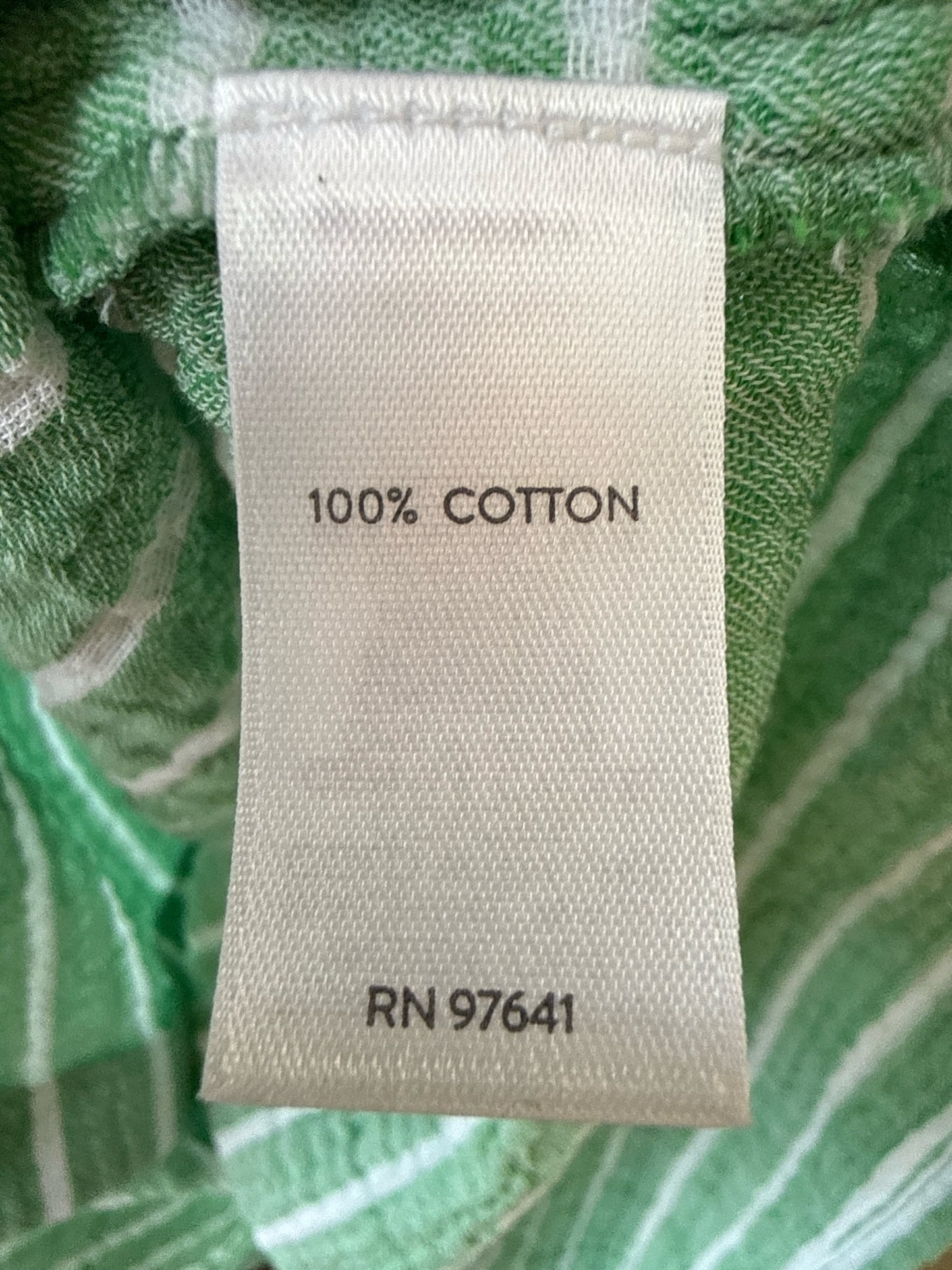 J Jill Size M Green/White Top
