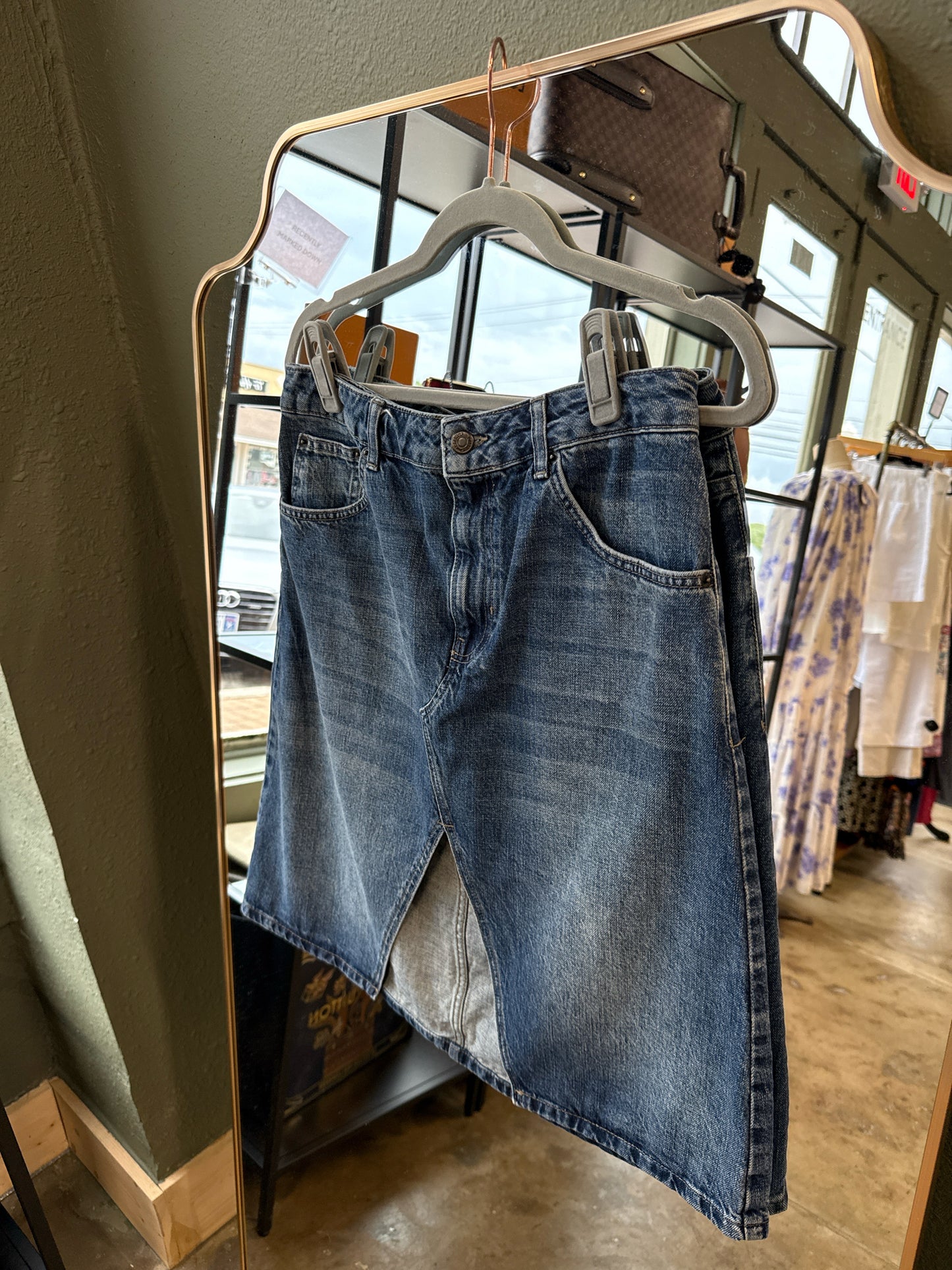 topshop Size 6 Denim Skirt