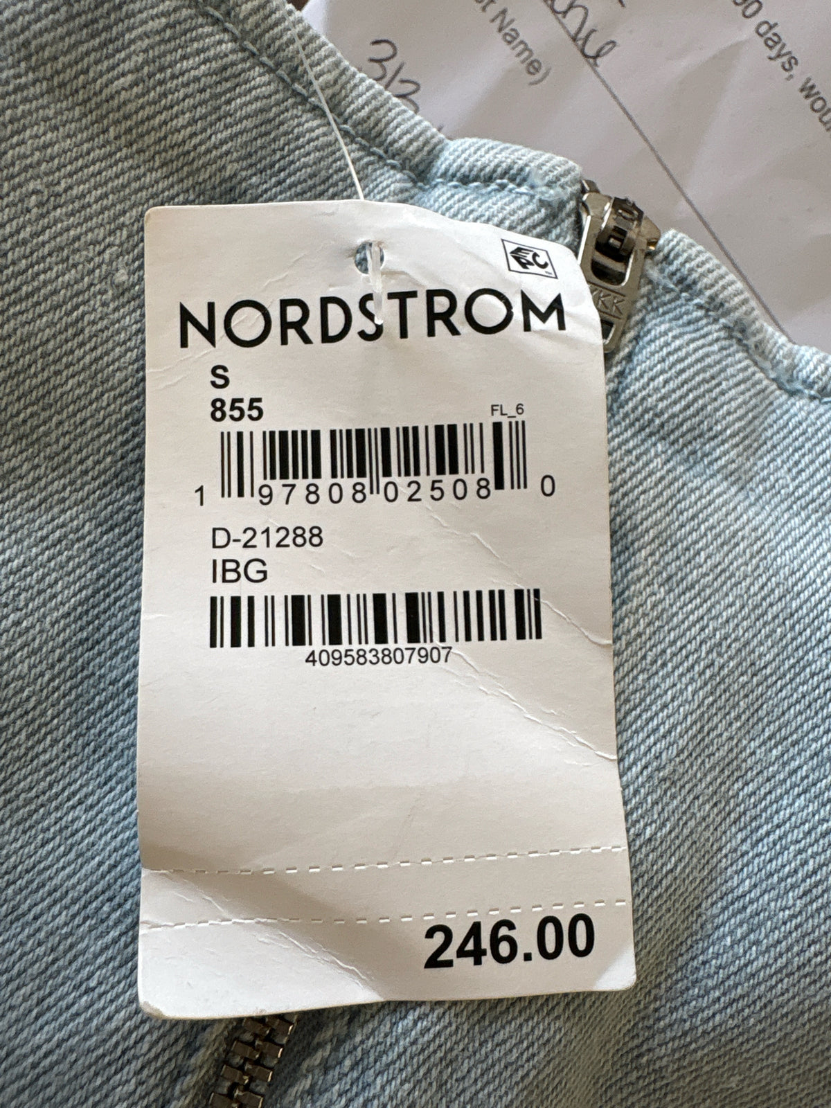 Nordstrom Size S Denim Blue Dress