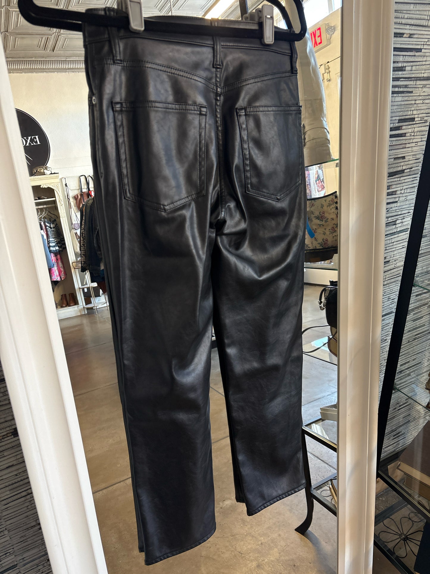 GAP Size 26 Black faux leather Pants
