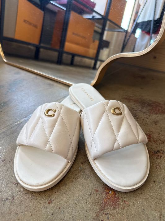 COACH Shoe Size 9.5 White Sandals