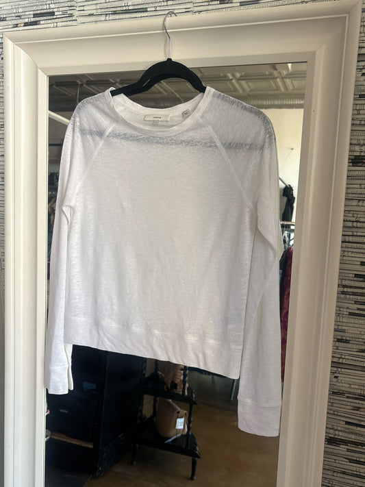 Vince. Size S White sheer Top