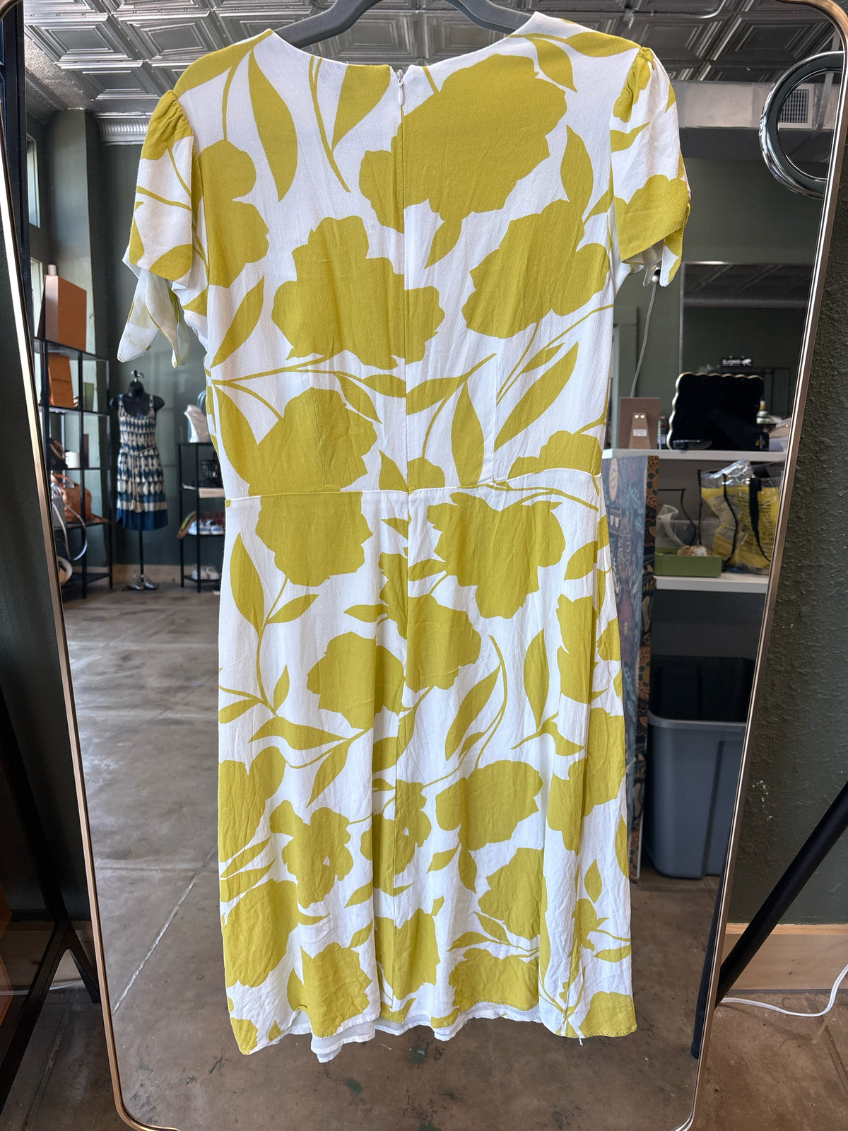 ANN TAYLOR Size 10 Cream/ Yellow Dress