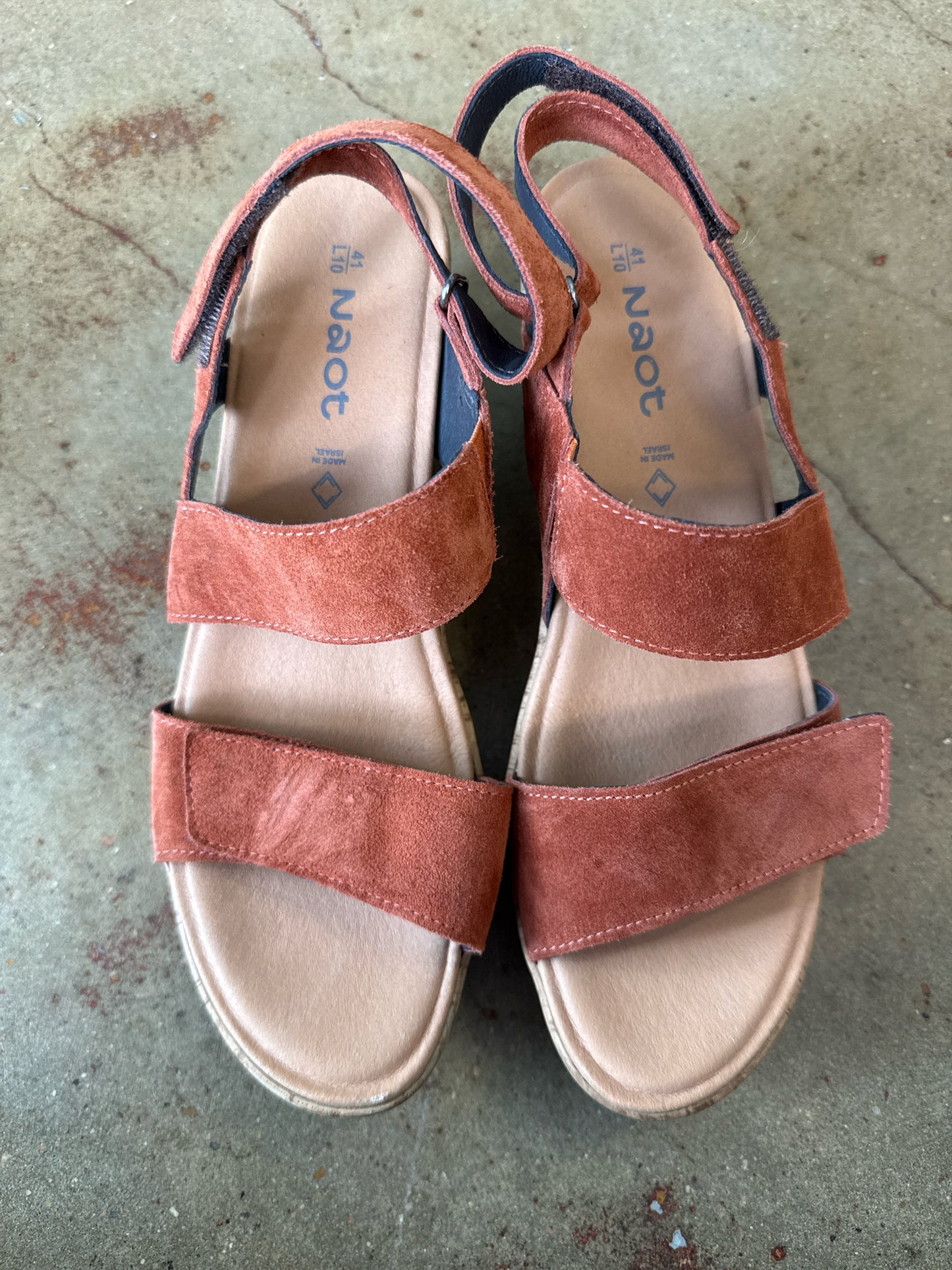 NAOT Shoe Size 41 Rust Wedge