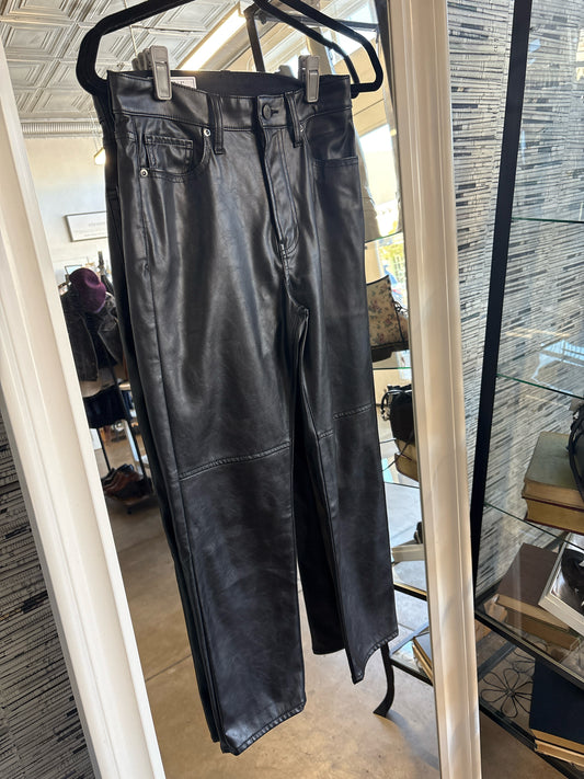 GAP Size 26 Black faux leather Pants