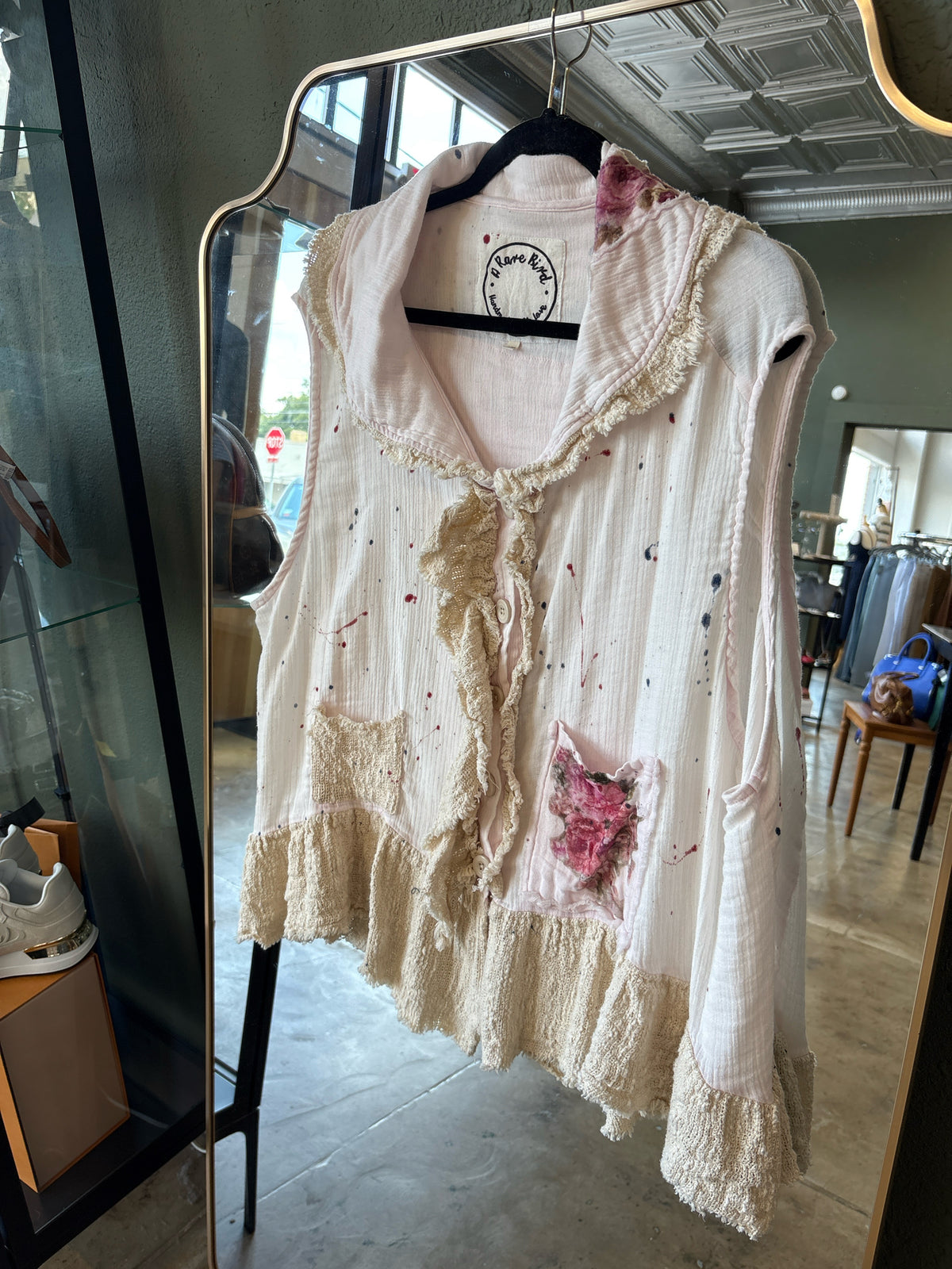 Handmade Size L/XL White Top