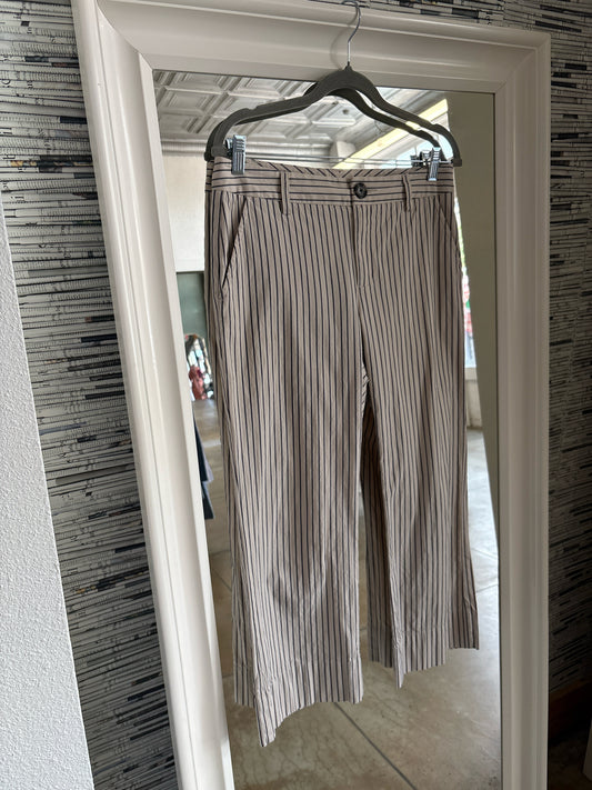 Cabi Size 4 Cream/Blue Pants