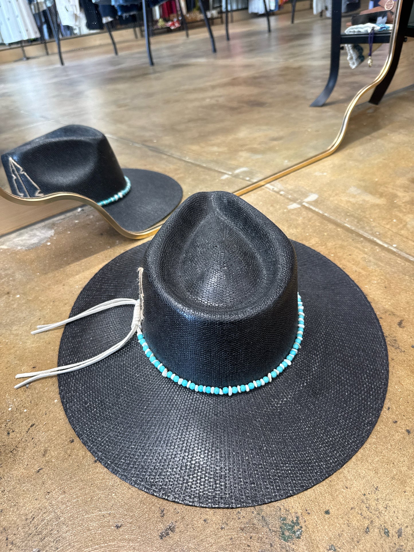 Charlie 1 Horse Black/Teal Hat