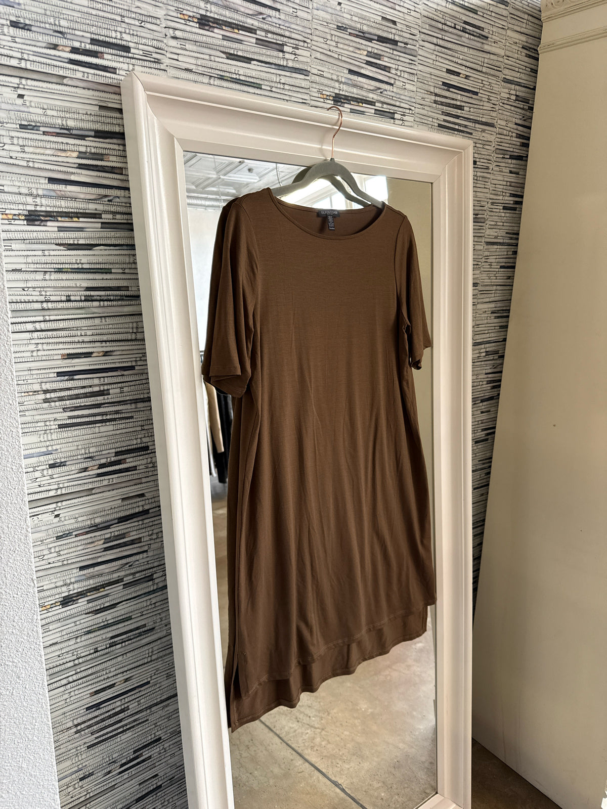EILEEN FISHER Size PM Brown Dress