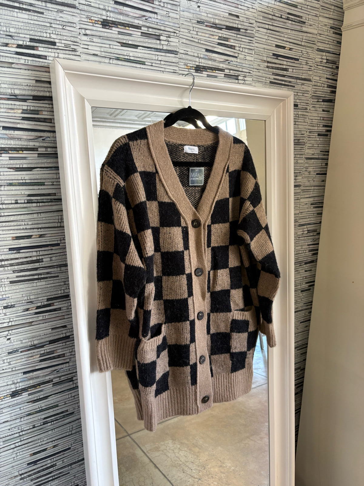 Bluivy Size S/M Black/Brown Cardigan