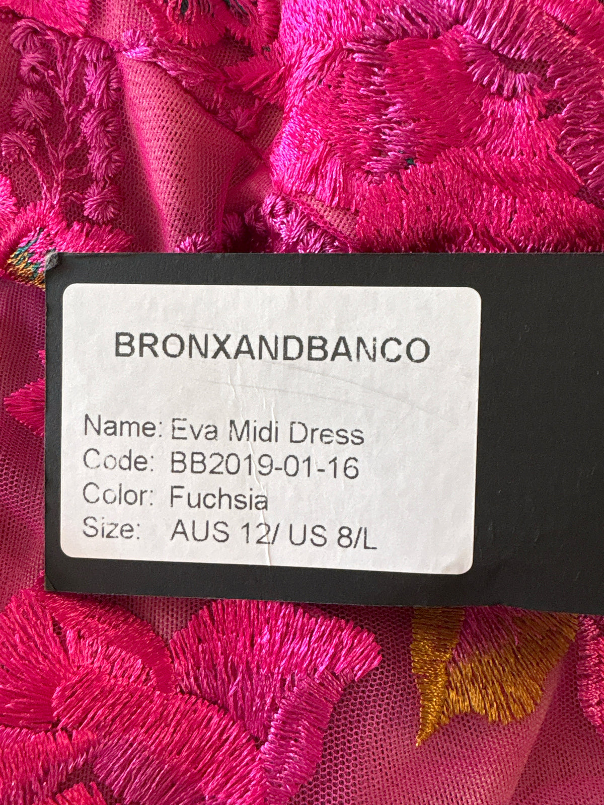 Bronx & Banco Size L Fuschia Floral Formal