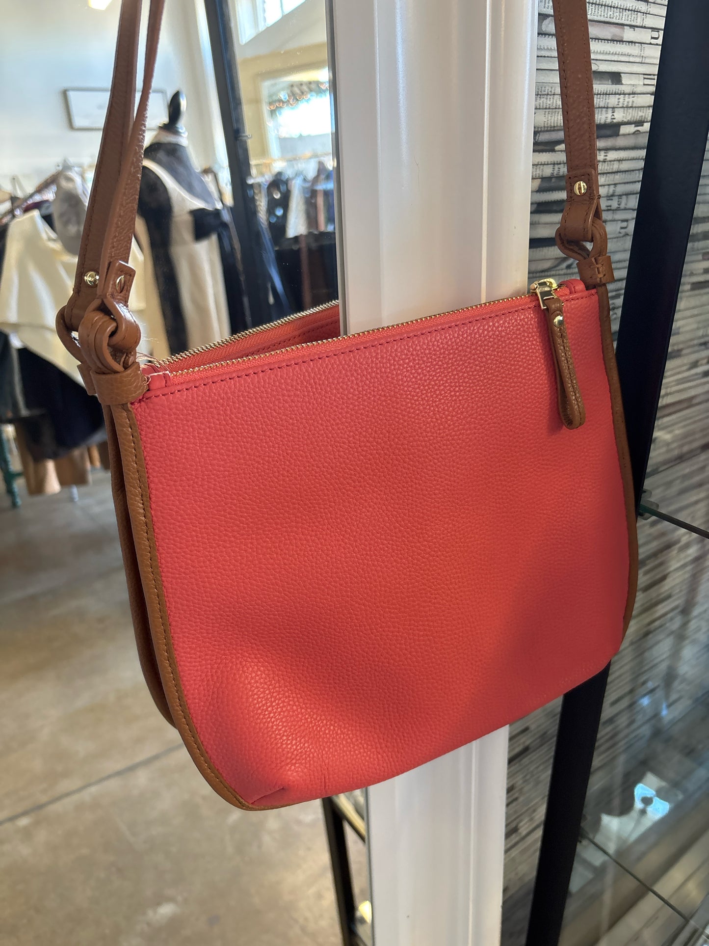 TALBOTS Coral Woven Purse