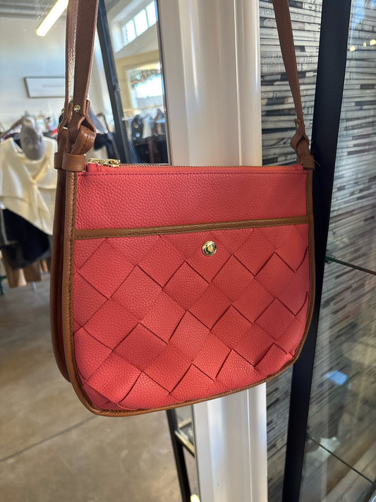 TALBOTS Coral Woven Purse