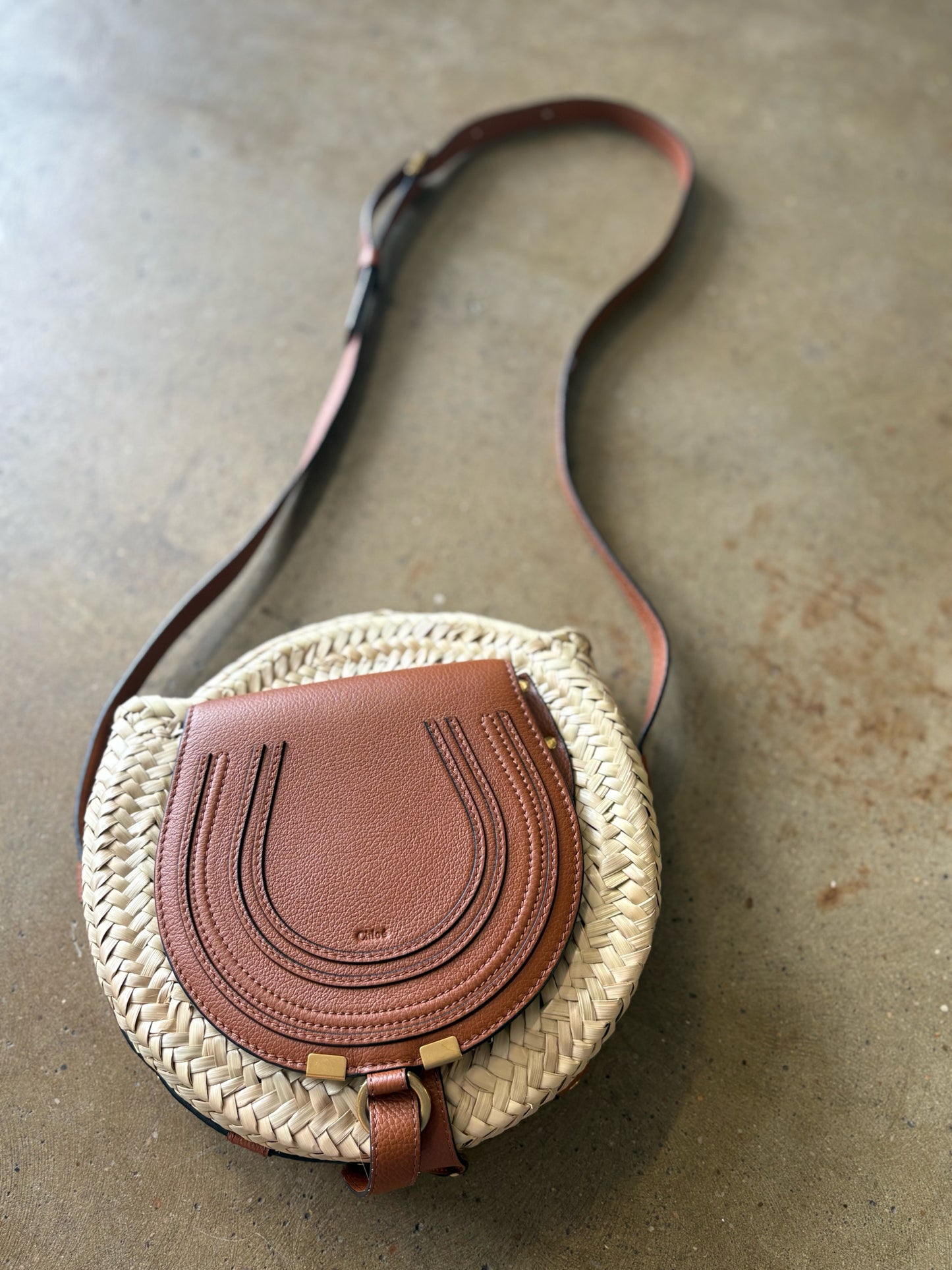 Chloe Cream/Tan Raffia Luxury