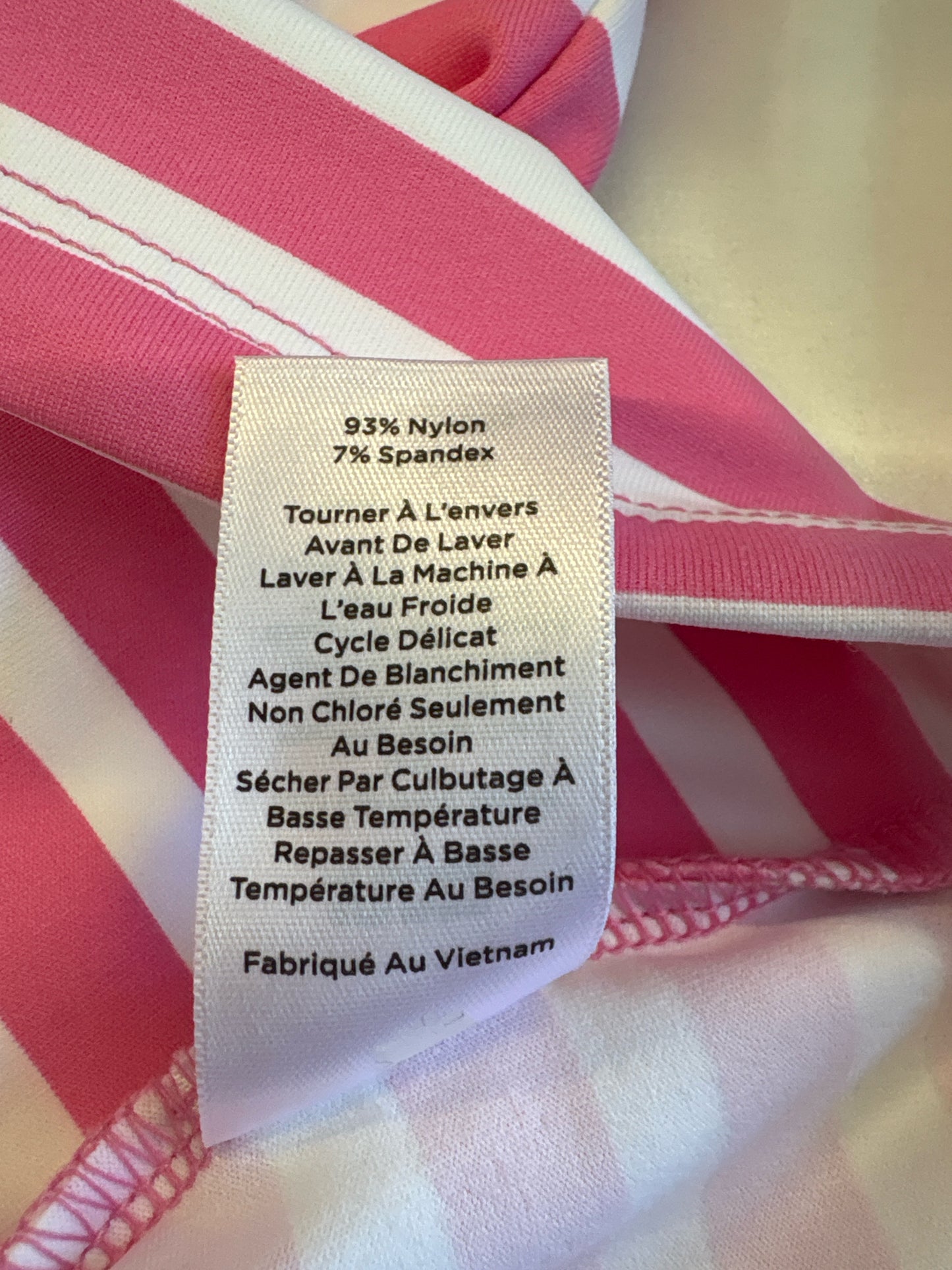 TALBOTS Size XL pink/white Stripe Top