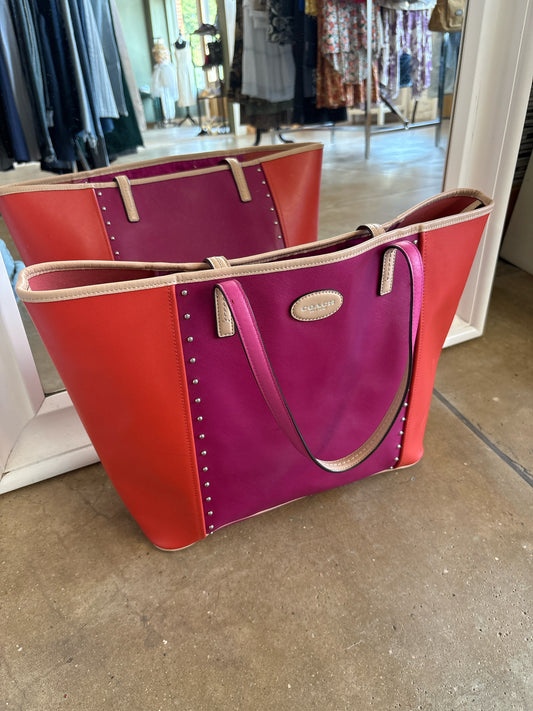 COACH pink and orange Bag