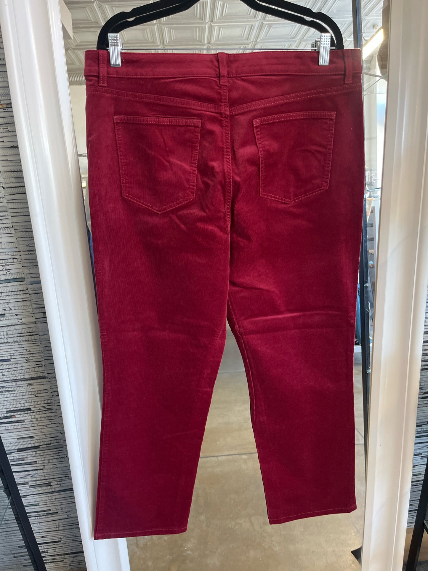TALBOTS Size 16P Wine Corduroy Pants