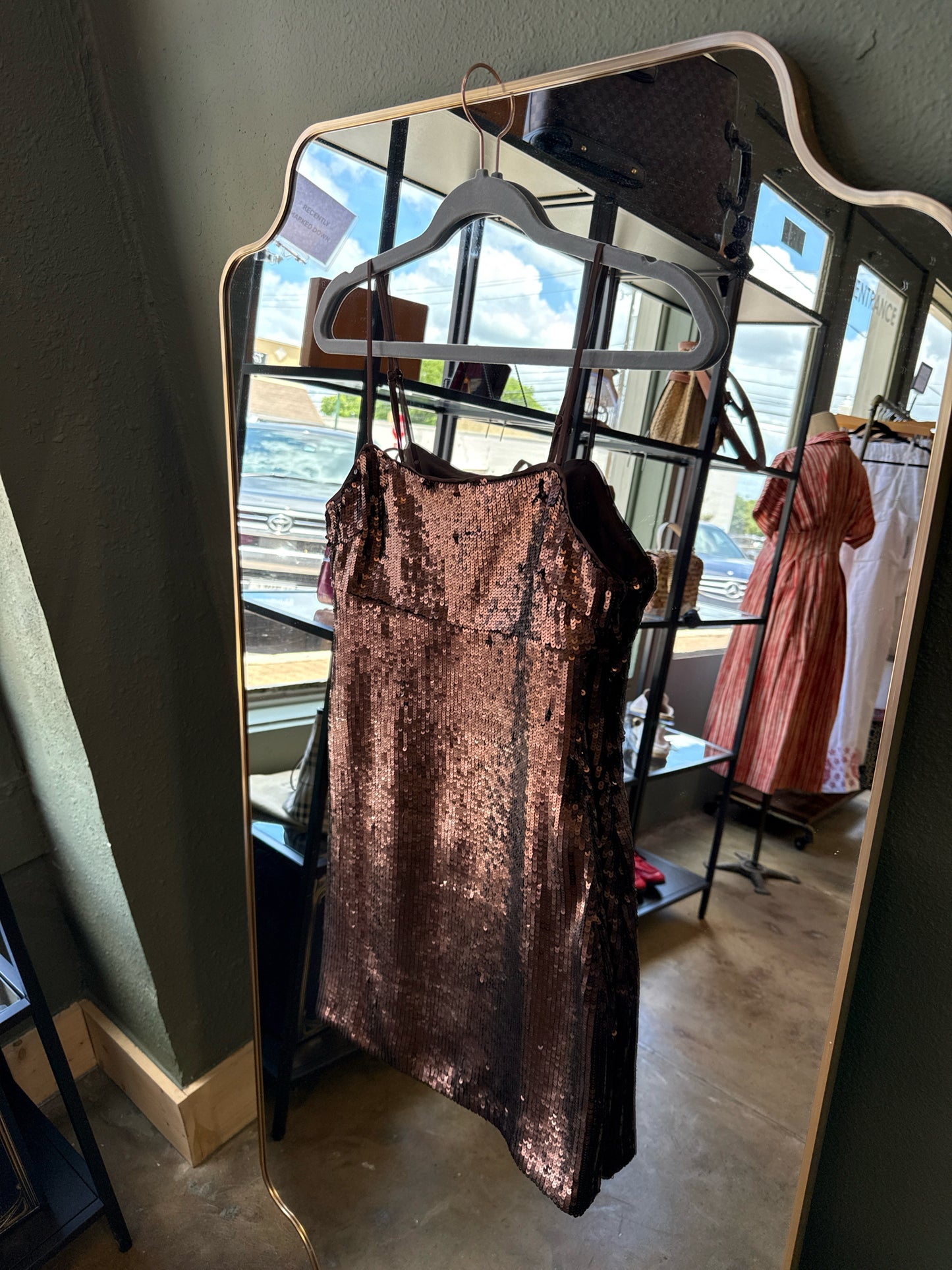 MADEWELL Size 00 Brown Sequin Dress