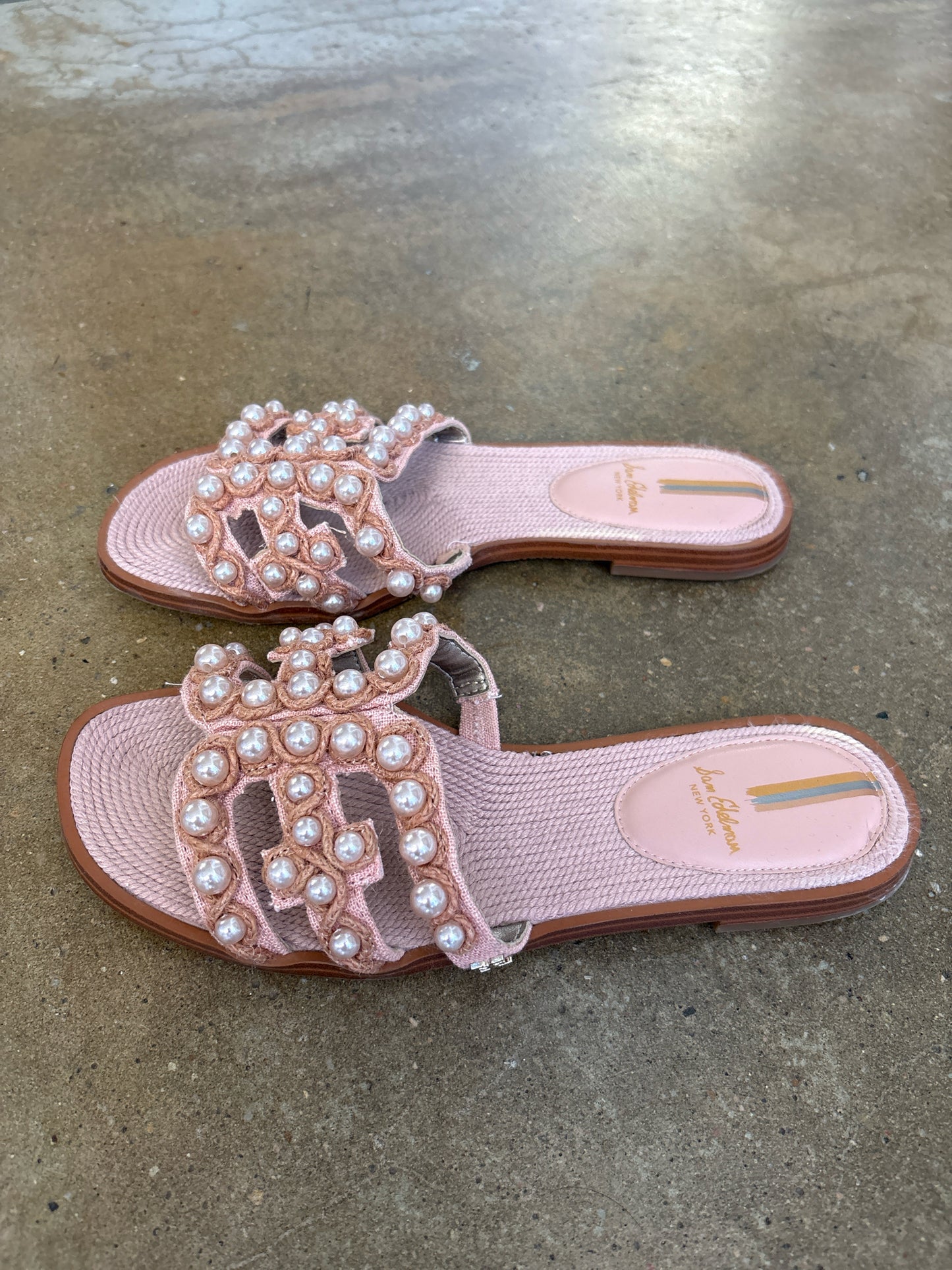 Sam Edelman Shoe Size 8.5 Pink/multi Pearls Sandals