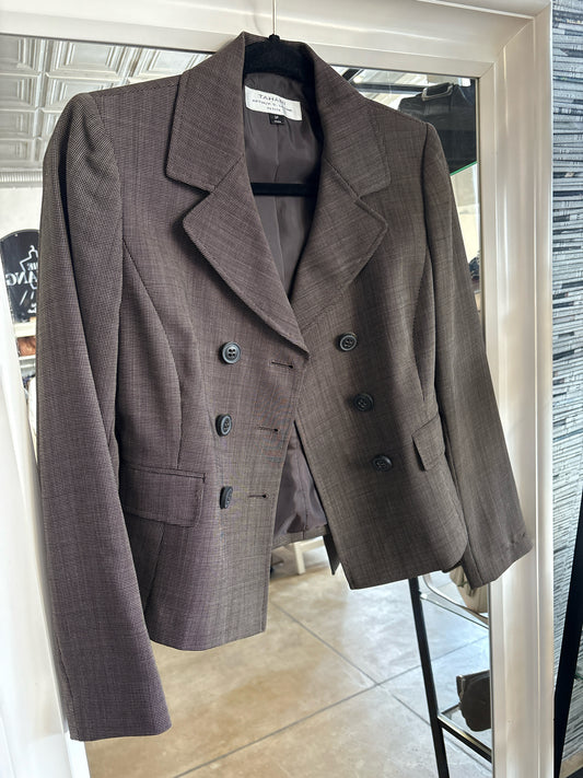 TAHARI Size 2P brown multi Blazer