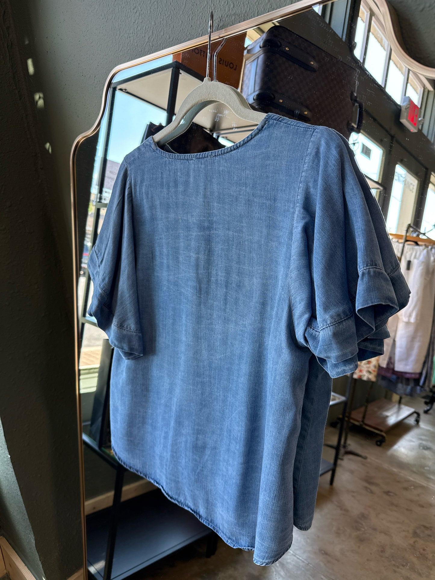 Hem & Thread Size S Denim Top