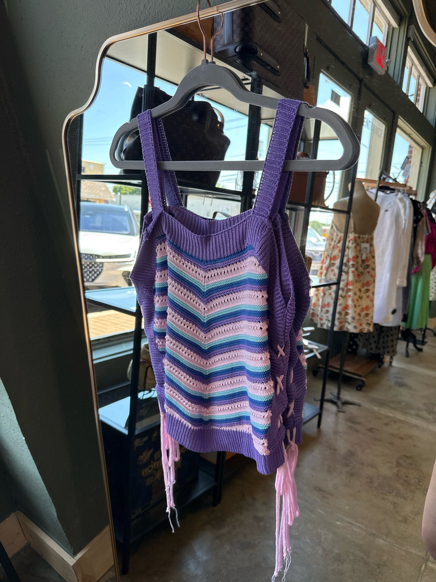 Davi & Dani Size L Purple/Blue Top