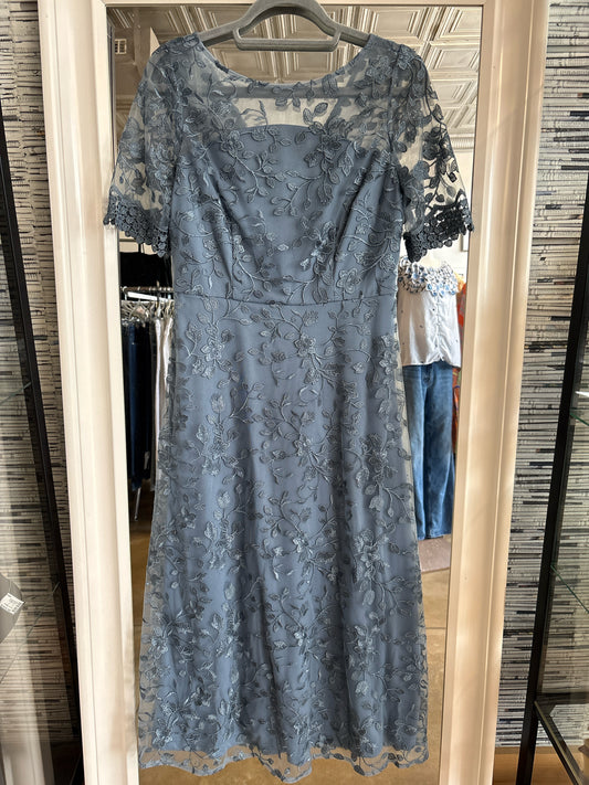 JS Collections Size 2 Pale Blue floral embel. Dress