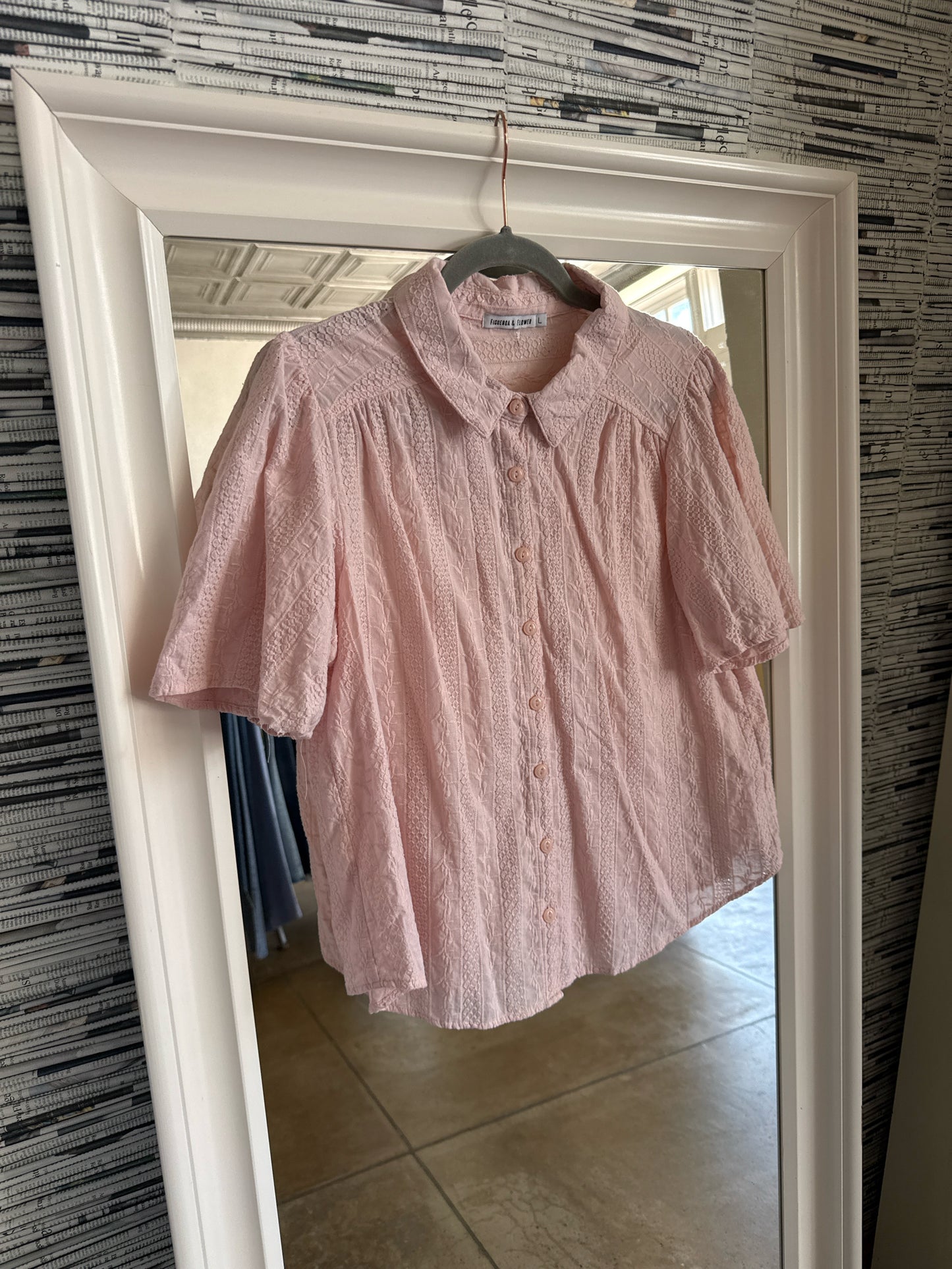 Figueroa & Flower Size L Light Pink Top