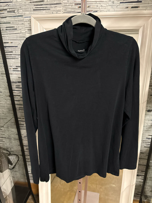 J. JILL Size L Black Mock neck Top
