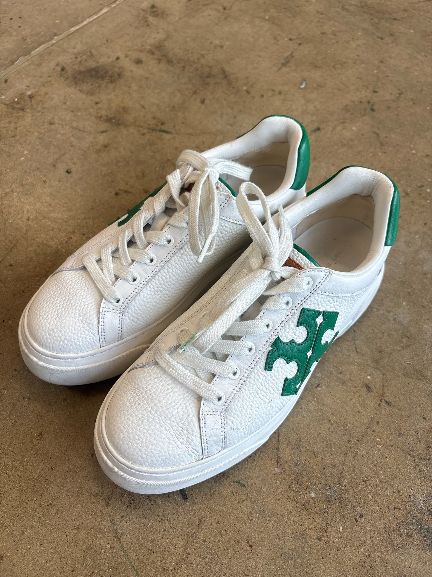 Tory Burch Shoe Size 8.5 white and green Sneakers