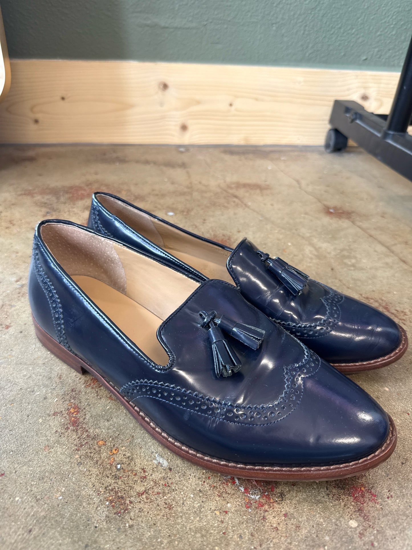 TALBOTS Shoe Size 10 Navy Loafers