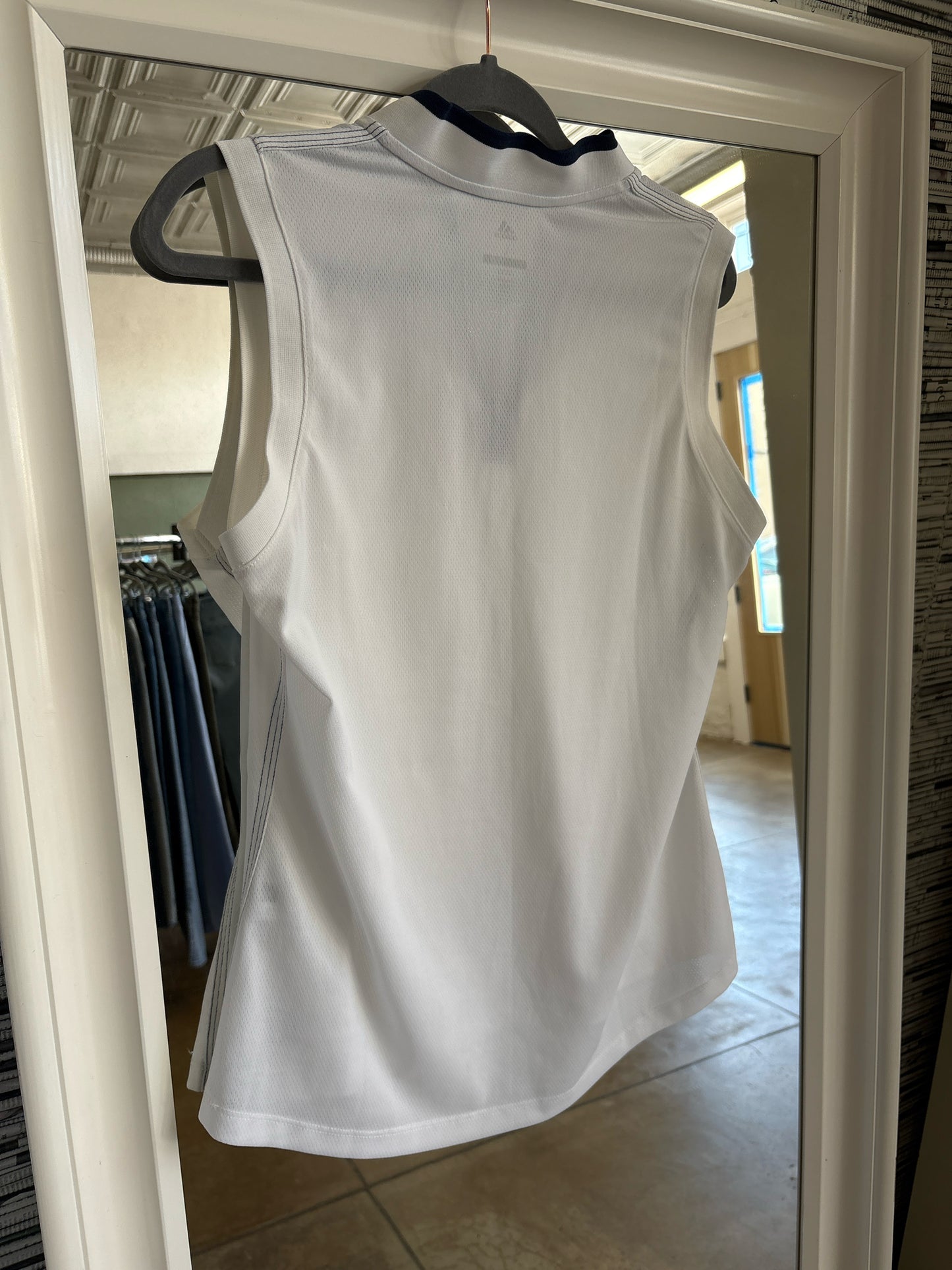 Adidas Size L White and Blue Tops
