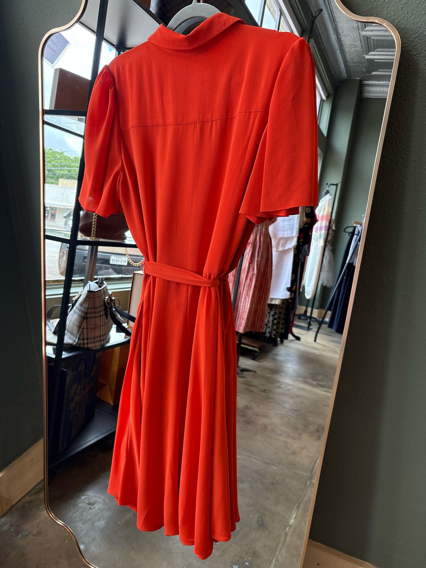 Donna Morgan Size 16 Red Orange Dress