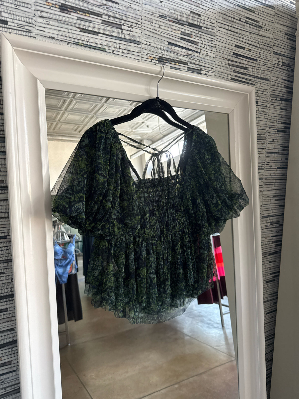 free people Size S Green/Blue Top