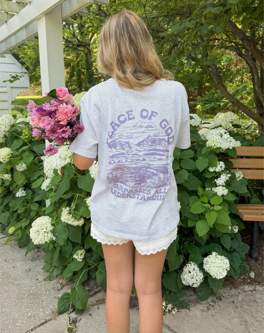 Elevated Faith Size L Gray Tee