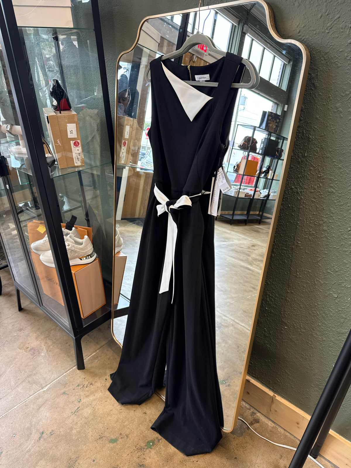 CALVIN KLEIN Size 12 B&W Romper