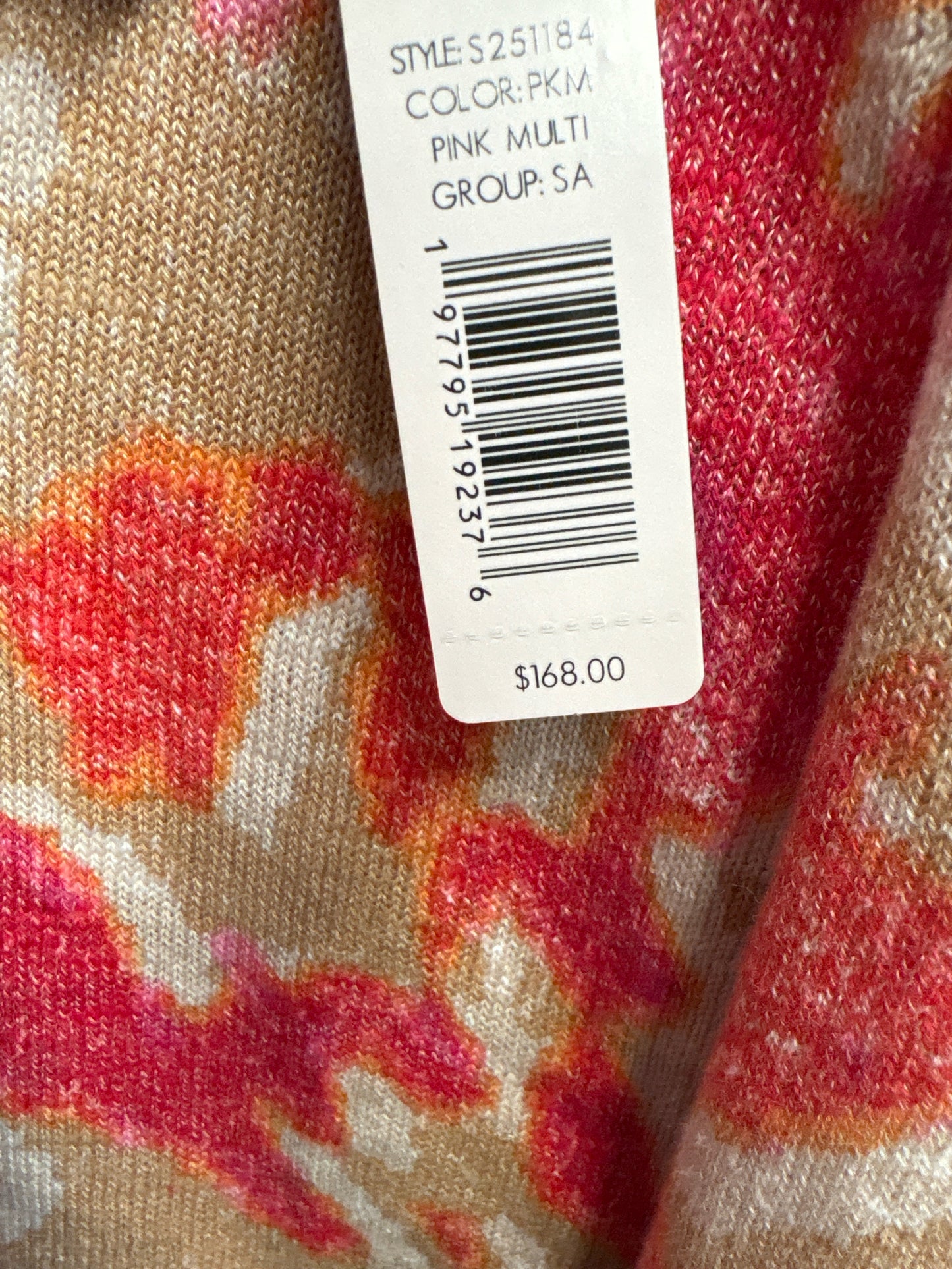 Nic + Zoe Size XL Tan/Pink Top