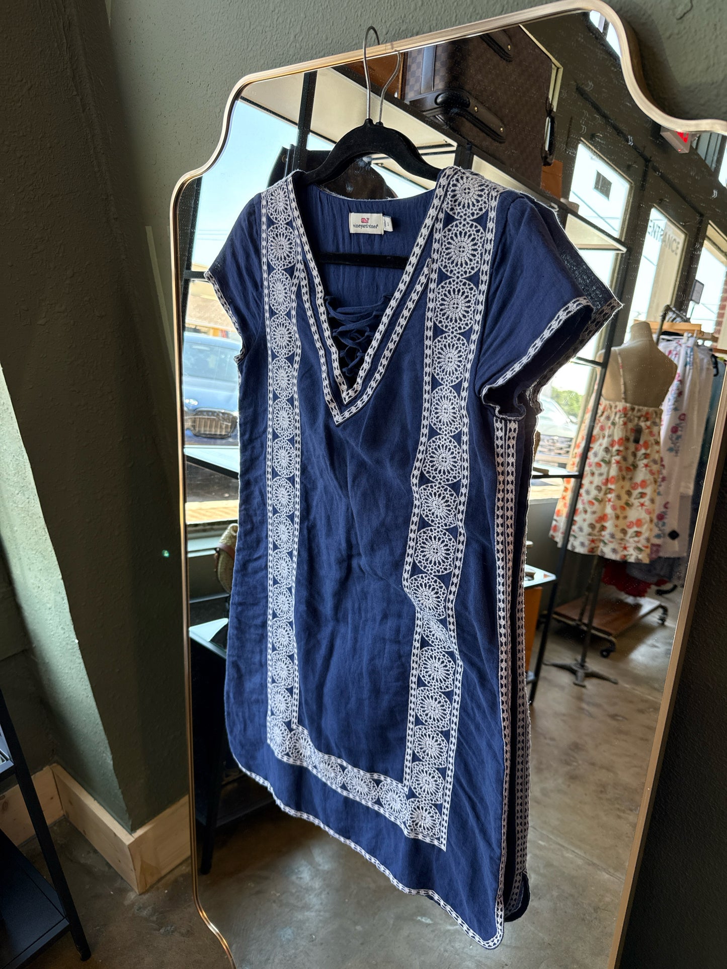 Vineyard Vines Size 2 Navy/White Dress